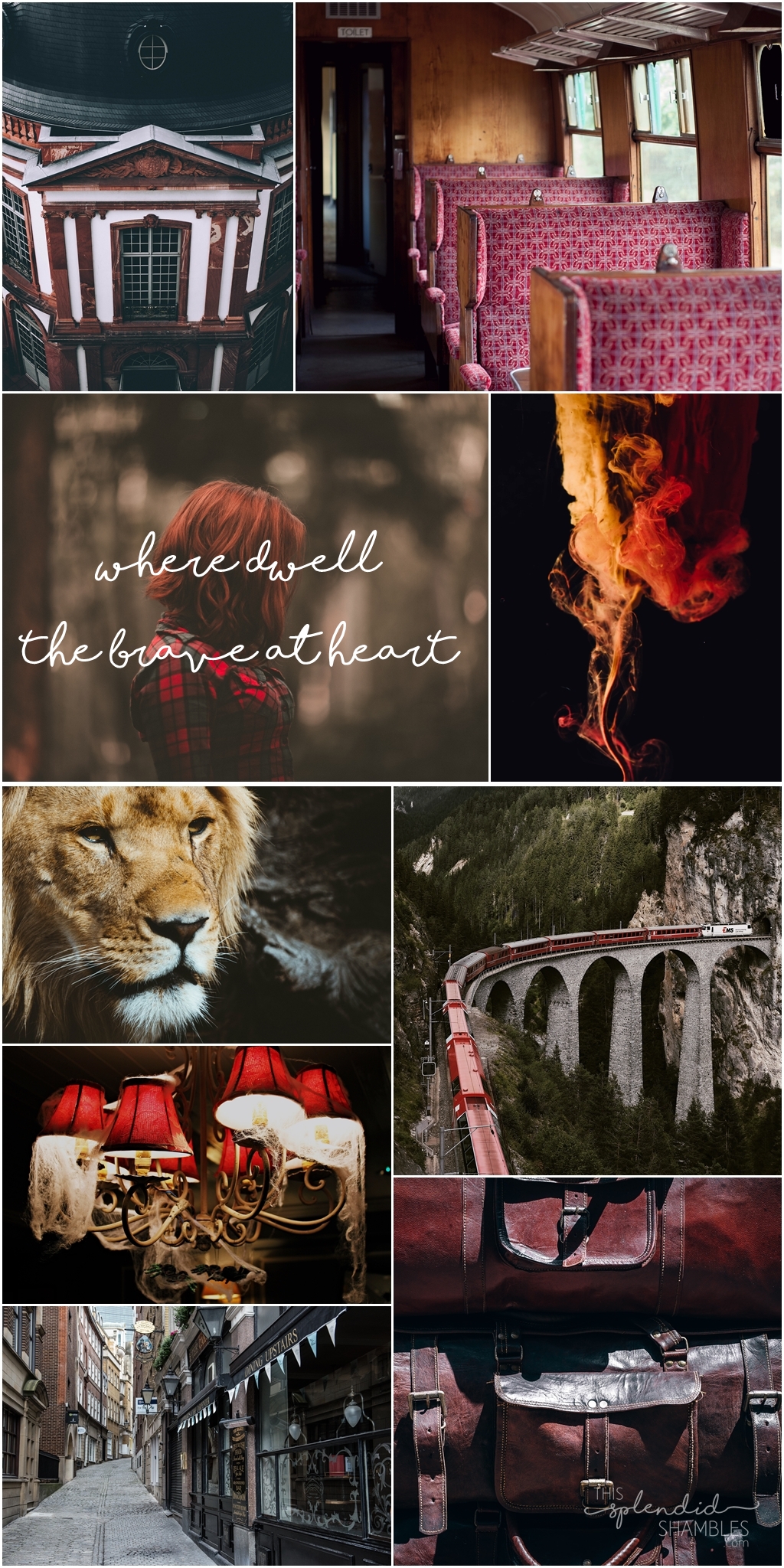 Gryffindor Mood Board for Harry Potter back to Hogwarts September 1st