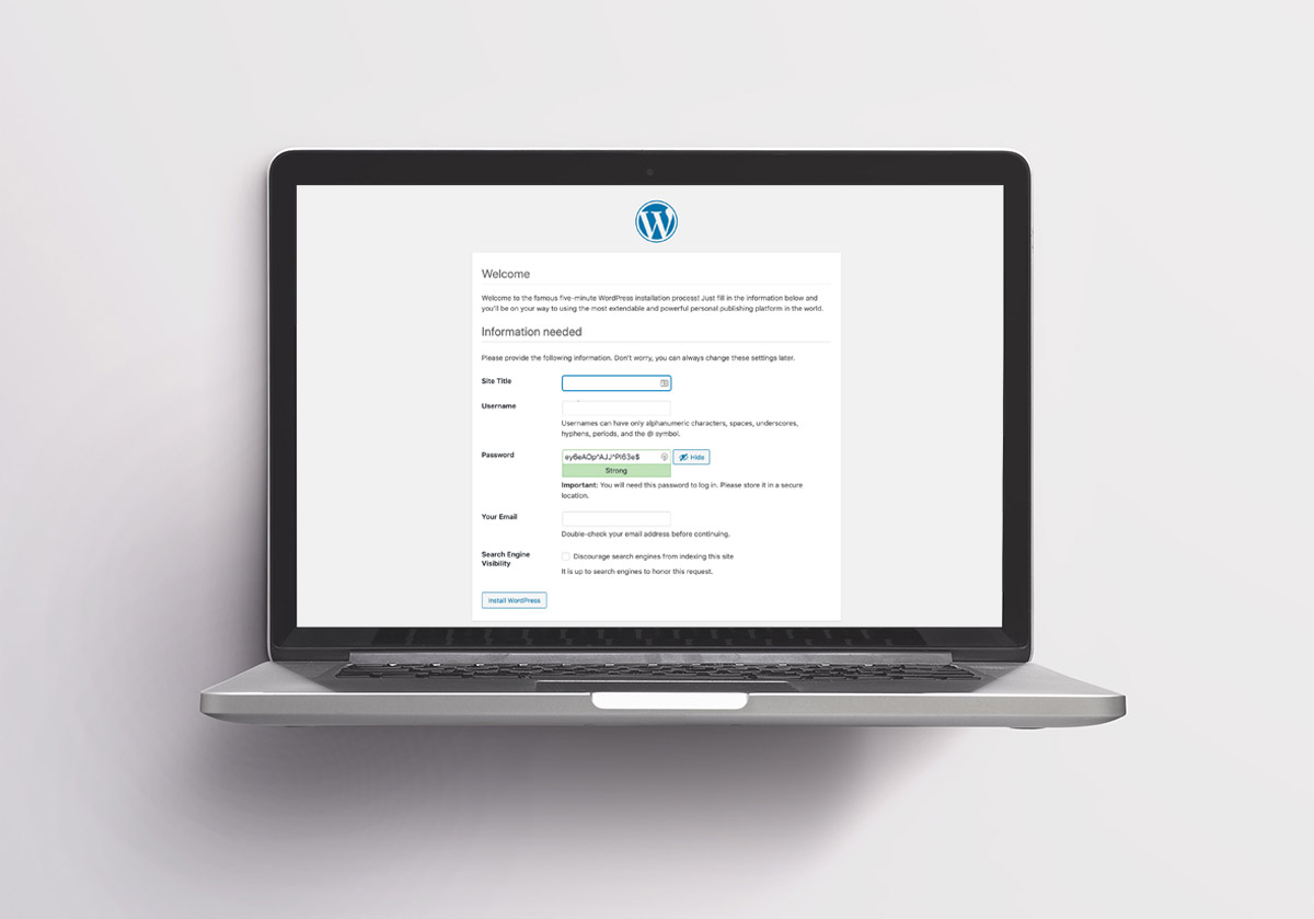 WordPress hosting with Lyrical Host shown on a laptop screen. 'how to start a wordpress blog with Lyrical Host. This Splendid Shambles.