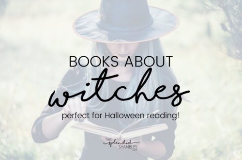 Witch reading a book with a low-opacity overlay. Books About Witches To Read This Halloween.