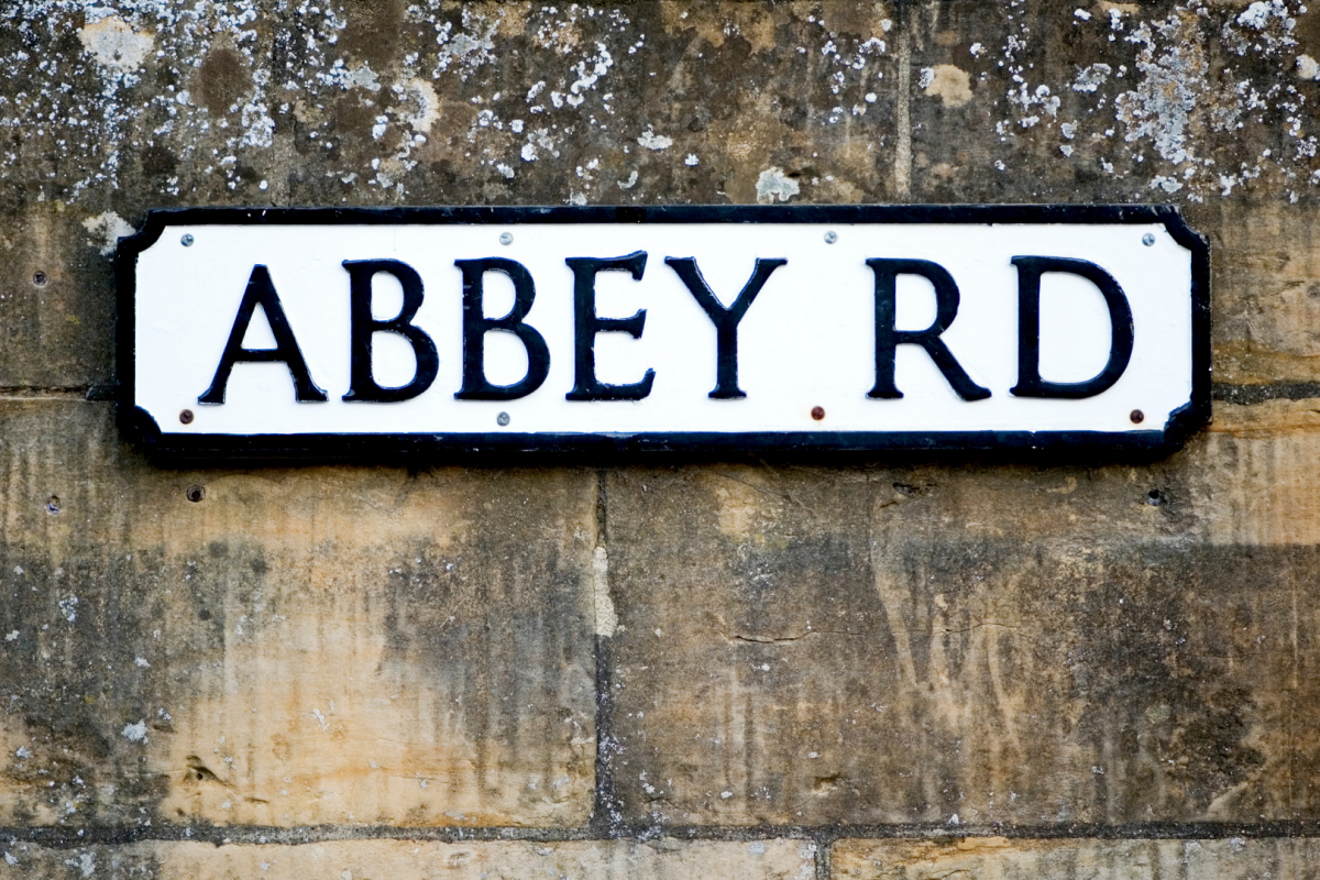 Abbey Road sign in London. This Splendid Shambles. Short Stay in London.