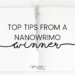 Notebook on a desk. Top Tips from a NaNoWriMo Winner on This Splendid Shambles.