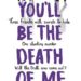 You'll be the death of me book cover