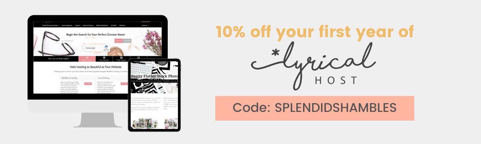 10% off Lyrical Host - Discount on This Splendid Shambles - Coupon Code for Blog Hosting with Lyrical Host