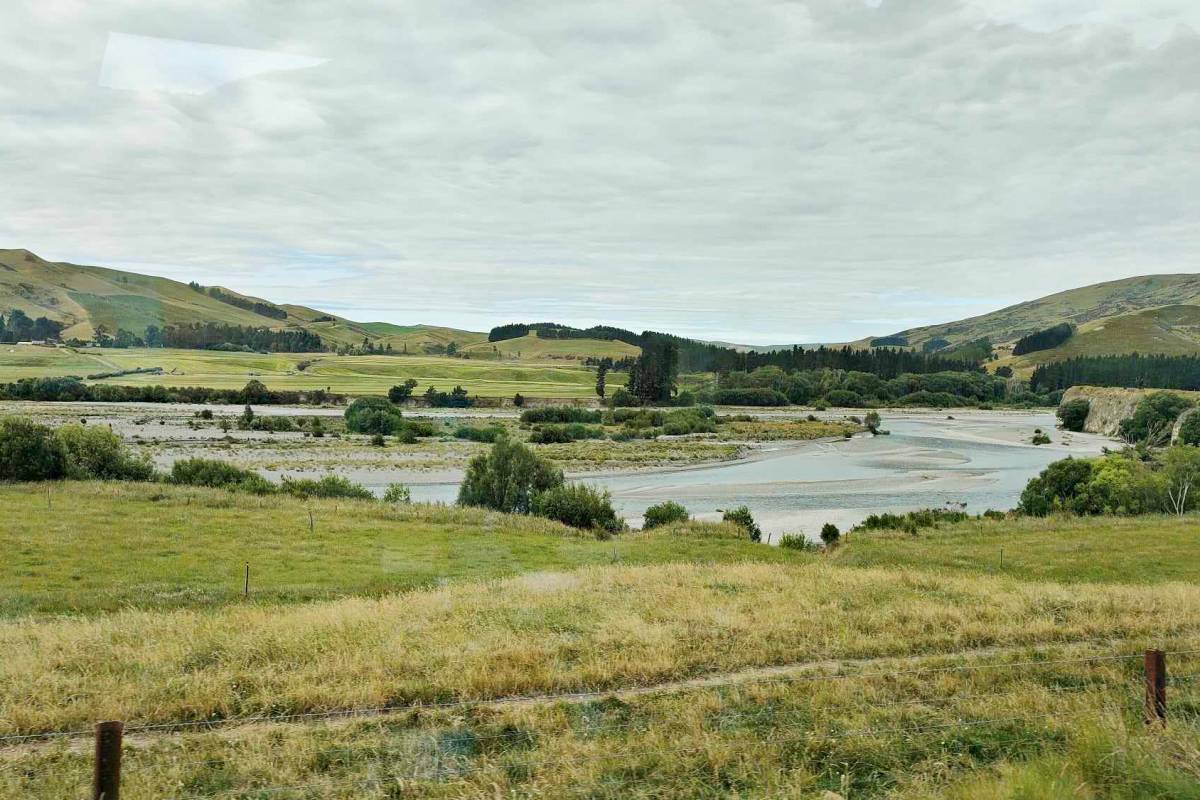 North Canterbury river in the South Island of New Zealand. 