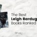 White fluffy blanket, with 3 best Leigh Bardugo books ranked by you on the the lesft.