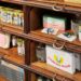 Some of the shelves at the Poetry Pharmacy in London, Oxford Street