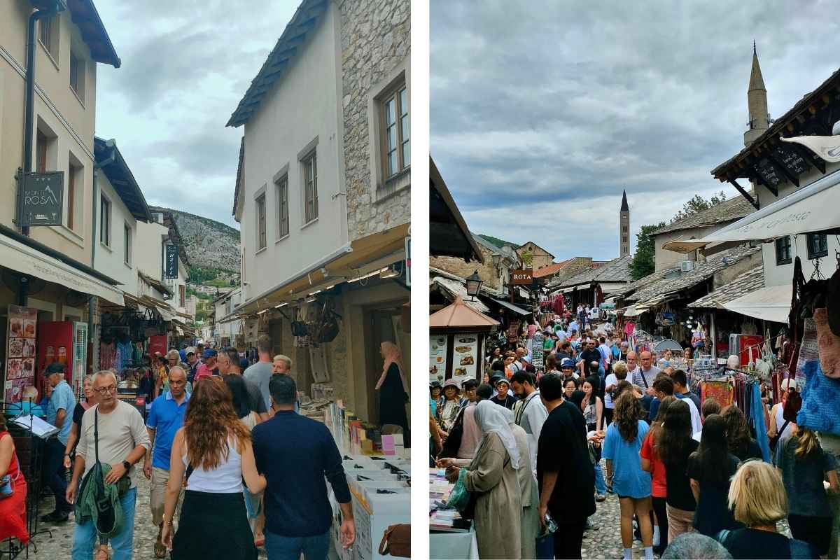 Crowds in Mostar, Bosnia
